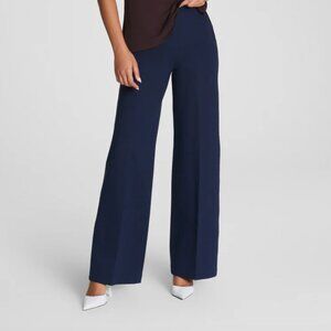 SPANXsupersmooth™ PerfectFit Ponte Wide Leg Pant | Timeless Navy | Size L